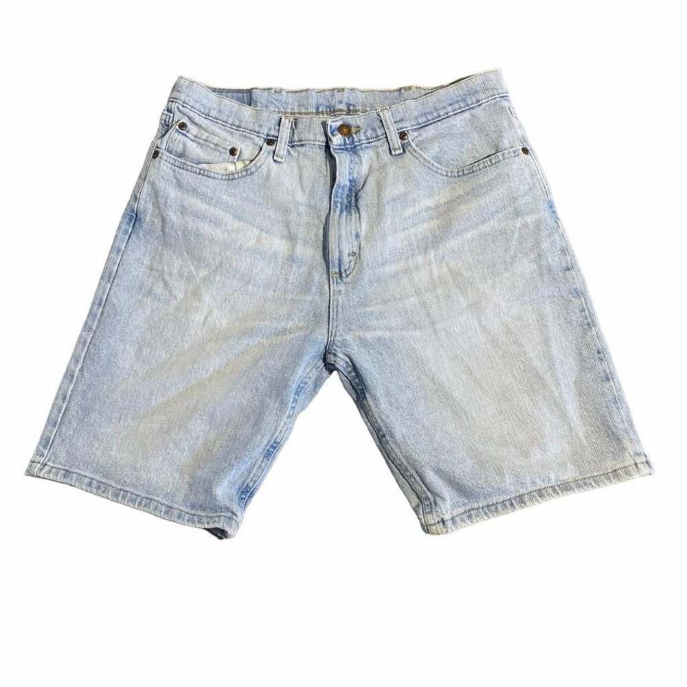 Wrangler Premium Quality Denim Shorts Size 34 Light Wash Jeans Jorts